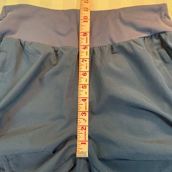 Libin Active Sz S Workout/Running Shorts Navy Blue Liner Zipper Pockets Women - Picture 4 of 12